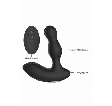 Remote Controlled E-Stim & Vibrating Prostate Massager - Black